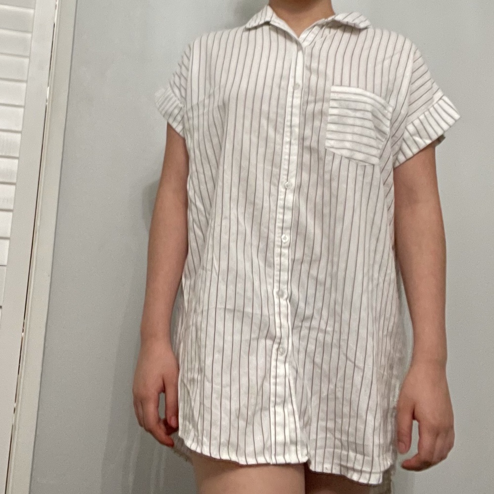 white over sized shirt